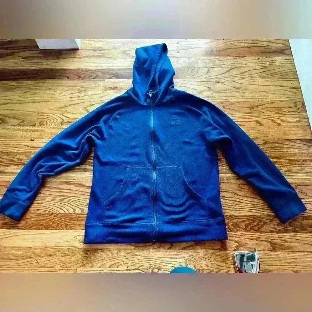 The North Face Full-Zip Hoodie Jacket Blue Boys Size Large 14/16